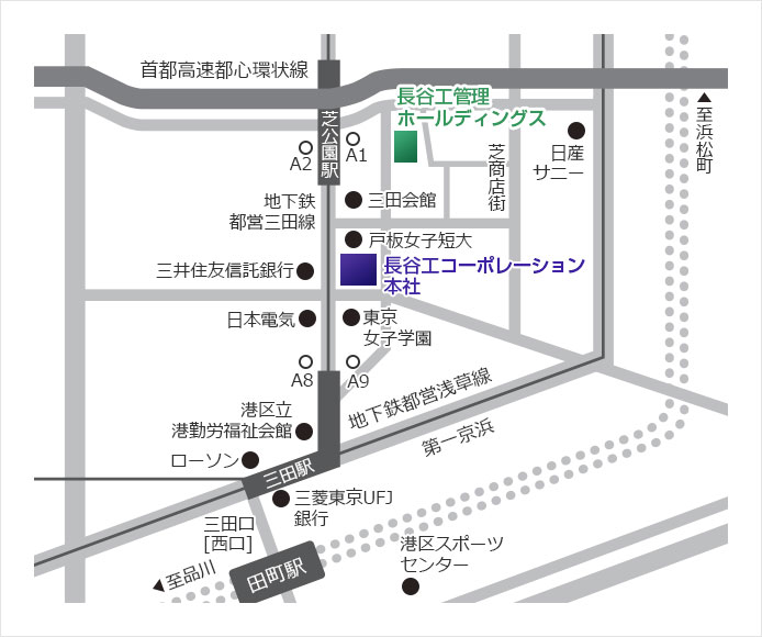 長谷工管理ホールディングス　本社地図